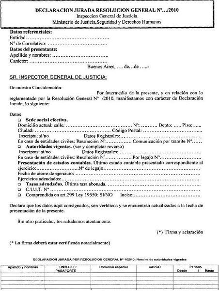 Declaración Jurada de Actualización de Datos